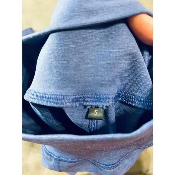 Alphalete Size Small Long Blue Athletic Leggings Pants High Waisted Butt Shaping - Picture 3 of 6